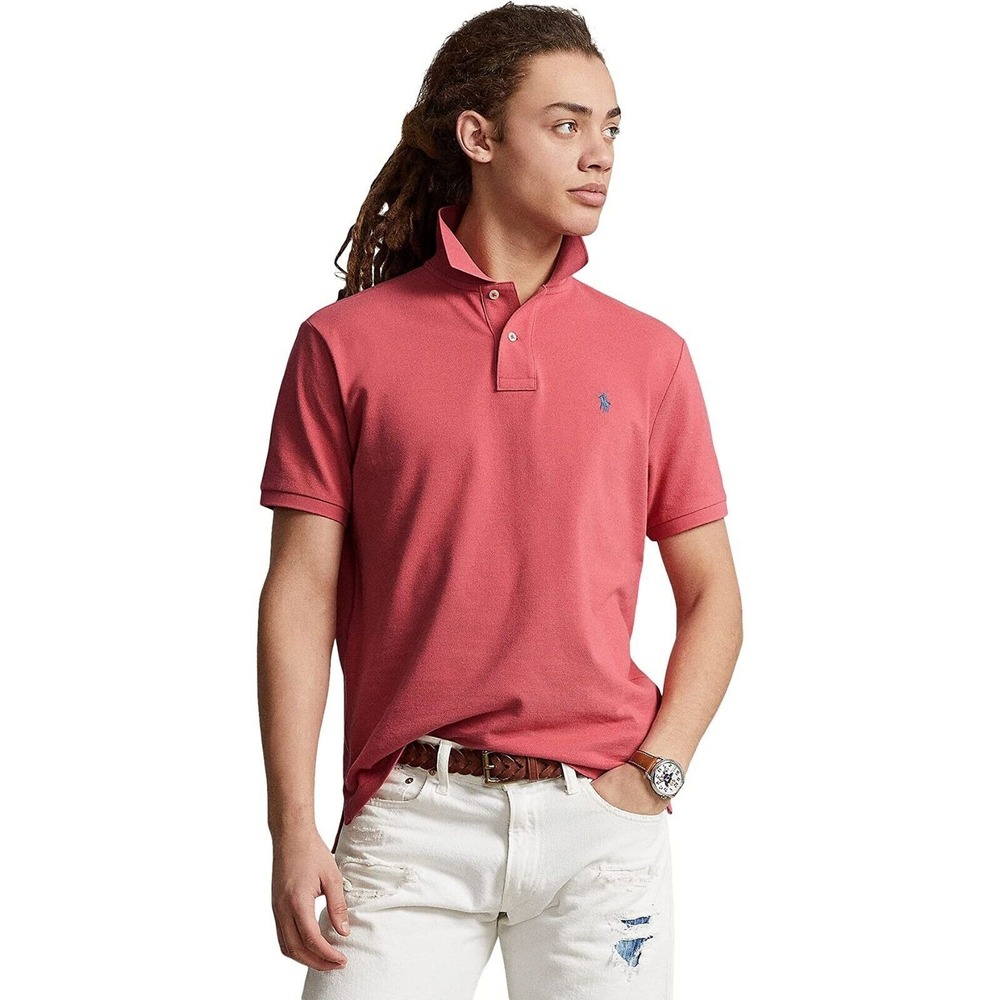 Polo Ralph Lauren Cotton Mesh Solid Classic Fit Polo Shirt Size Small S